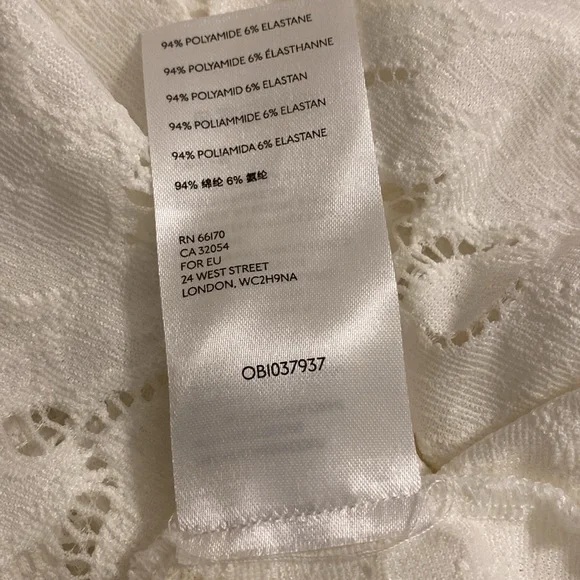 Free Peoplele White Stretchy Top XL - Picture 8 of 9